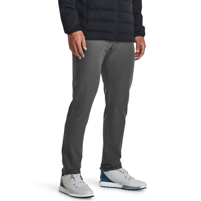 Under Armour CGI Tapered Winter Golf Trousers - grey on front model