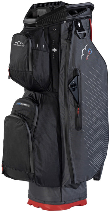 Sun Mountain C-100 H2NO Golf Cart Bag - Steel Black Red