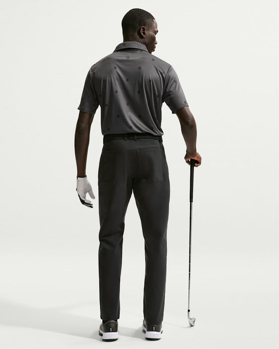 Nike Dri-FIT Par Stripe Golf Polo Shirt in anthracite and black