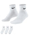 nike golf ankle socks in white