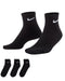nike golf ankle socks in black