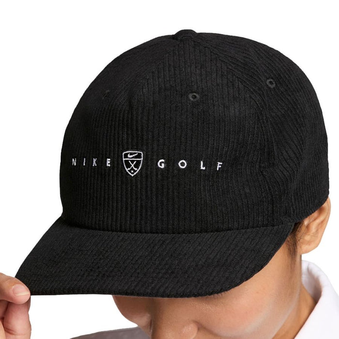 Nike Pro Flatbill Cord Golf Hat - black/anthracite on model