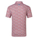 FootJoy Meadow Print Lisle Golf Polo Shirt  in red, white and blue back view