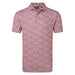 FootJoy Meadow Print Lisle Golf Polo Shirt  in red, white and blue front view