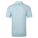 FootJoy Surfs Up Print Lisle Golf Polo Shirt in light blue back view 