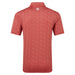 FootJoy Wingtip Floral Lisle Golf Polo Shirt in red and white back view