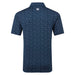 FootJoy Wingtip Floral Lisle Golf Polo Shirt in navy and white front view