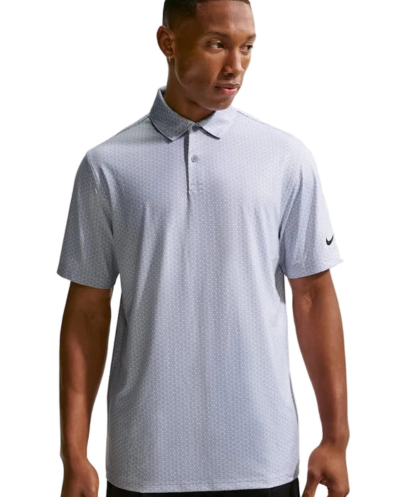 Nike Velocity Dri-FIT Micro Golf Polo Shirt in wolf grey on model front