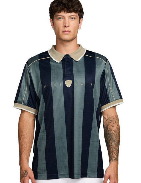 Nike Dri-FIT Fairway Fresh Loose Golf Polo Shirt on front of model