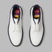 G/FORE Gallivan2R Spikeless Golf Shoes in white and navy, view of pair from above