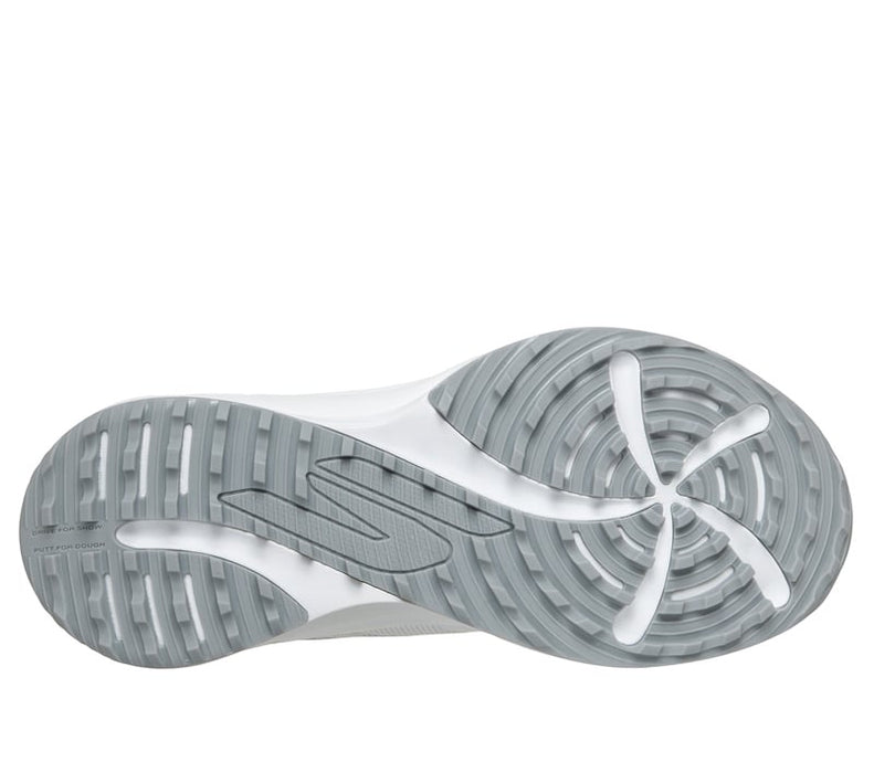 Skechers Go Golf Flow SI Twist-Fit Spikeless Golf Shoes in white, view of the sole system