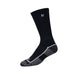 FootJoy ProDry Crew Golf Socks in black, FJ logo clearly seen on ankle. 