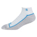 FootJoy ProDry Sport Golf Socks in white and grey with blue accents