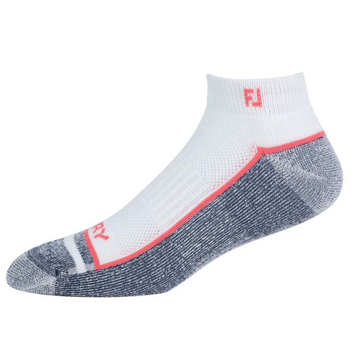 FootJoy ProDry Sport Golf Socks in white with red and navy accents