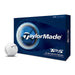 TaylorMade TP5 Golf Balls 2026 in white, showing the dozen box the balls come in and one individual white tp5 next to it
