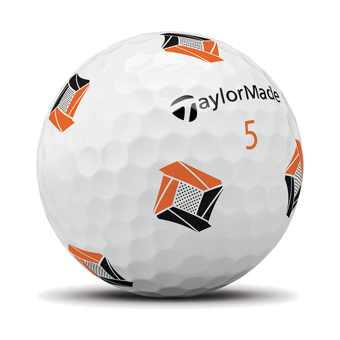 TaylorMade TP5x Pix Golf Ball showing the orange pix design and taylormade logo
