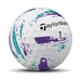 TaylorMade Speedsoft Ink Golf Ball in purple/teal view of ball