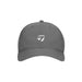 TaylorMade Hamptons Performance Golf Hat in grey, face on showing taylormade logo clearly