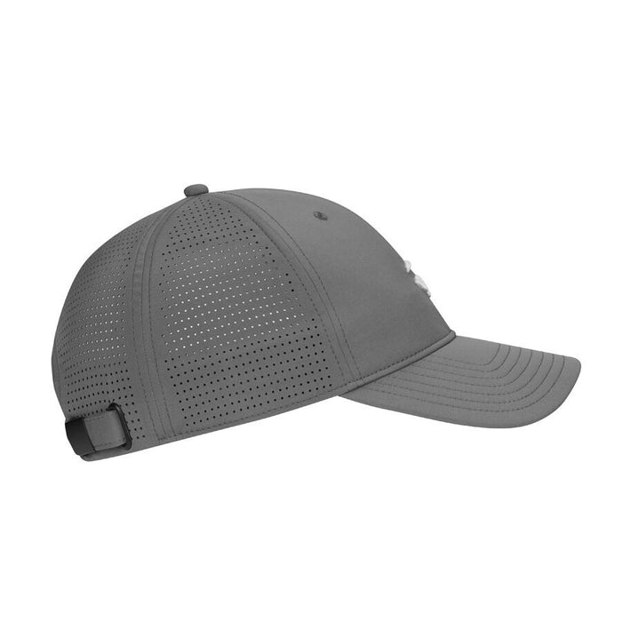 TaylorMade Hamptons Performance Golf Hat in grey side view
