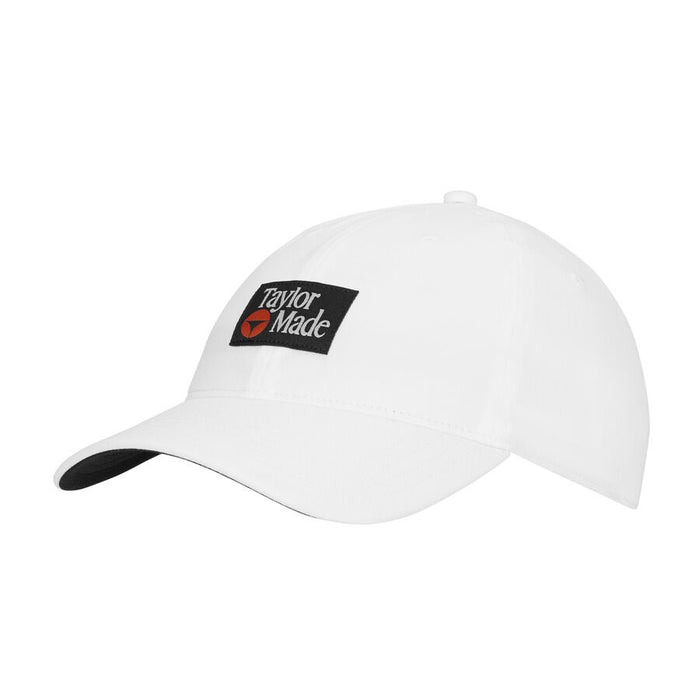 TaylorMade Hamptons Legacy Dad Golf Hat in white with black logo