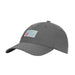 TaylorMade Hamptons Legacy Dad Golf Hat in grey with blue and pink logo