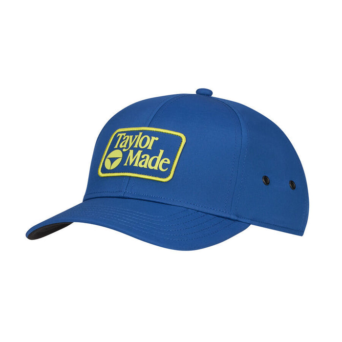 TaylorMade Newport Legacy Golf Hat in blue with yellow logo