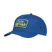 TaylorMade Newport Legacy Golf Hat in blue with yellow logo