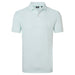 FootJoy Wingtip Floral Lisle Golf Polo Shirt in white and seglass showing front of the fj polo shirt