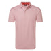 FootJoy Scallop Geo Print Pique Golf Polo Shirt in red showing the front