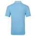 FootJoy FJ Wordmark Pique Golf Polo Shirt in light blue with white footjoy text on back of collar