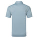 FootJoy Pique Stretch Solid Golf Polo Shirt - Plain Polo Shirt in chambray blue, back of the polo shirt