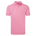 FootJoy Pique Stretch Solid Golf Polo Shirt - Plain Polo Shirt in pink. Front view