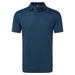 FootJoy Modernist Geo Pique Golf Polo Shirt in navy tonal. front view of polo