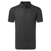 FootJoy Modernist Geo Pique Golf Polo Shirt in black and charcoal front view