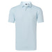 FootJoy Modernist Geo Pique Golf Polo Shirt in ice blue, front view of polo shirt 