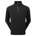 FootJoy Wordmark Chill-Out Golf Midlayer Black/Charcoal showing front of garment