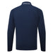 FootJoy Wordmark Chill-Out Golf Midlayer in navy back view showing white footjoy logo on back collar