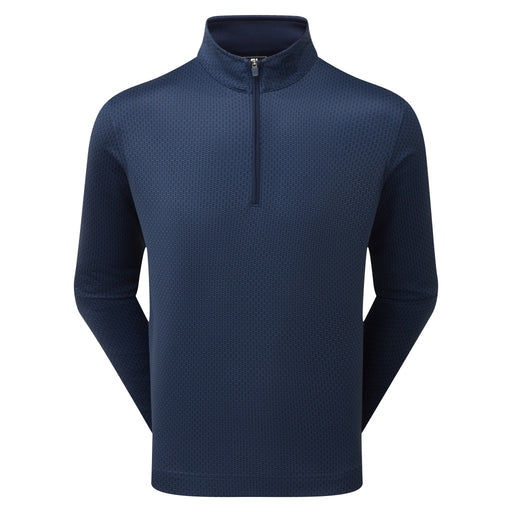 FootJoy Nautical Flag Tonal Chill-Out Golf Midlayer in navy tonal print front view