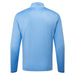 FootJoy Nautical Flag Tonal Chill-Out Golf Midlayer in blue, view of the back