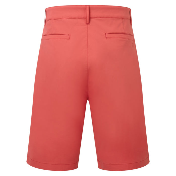 FootJoy Par Golf Shorts – Spring/Summer 2026 in red, view of back pockets and belt loops
