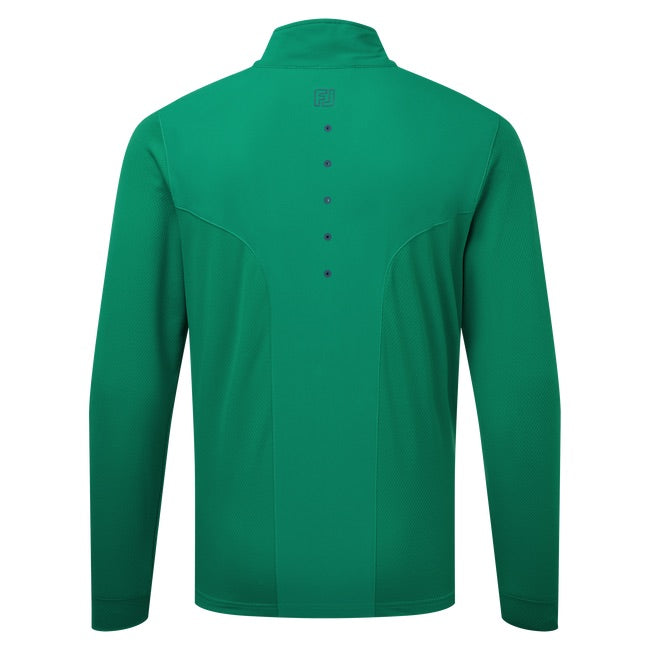 FootJoy TempoSeries Tempo Full Zip Golf Jacket in green showing the back panel