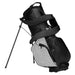 TaylorMade Storm Dry Waterproof Golf Stand Bag in black and white heritage showing back pad