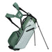 TaylorMade Storm Dry Waterproof Golf Stand Bag in green with heritage print on large pocket