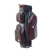 Motocaddy Lite Series Golf Cart Bag 2026 in black and red, side view of the bag showing large pocket and motocaddy logo