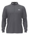 grey under armour golf midlayer with a white logo on a white background