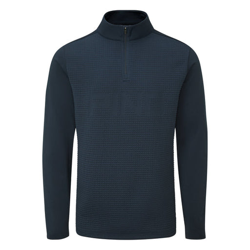 Ping Faron Jacquard Golf Midlayer in navy with ping branding across the chest