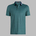 G/FORE Triple/G Tech Jersey Golf Polo Shirt in navy and green. Front view on a grey background