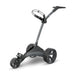 Motocaddy SE G2 Electric Golf Trolley, full view of the golf cart open