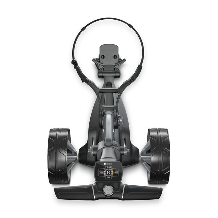 Motocaddy M1 Electric Golf Trolley 2026, view from the golfer when using the trolley
