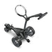 side profile of the Motocaddy ME Remote Electric Golf Trolley unfolded